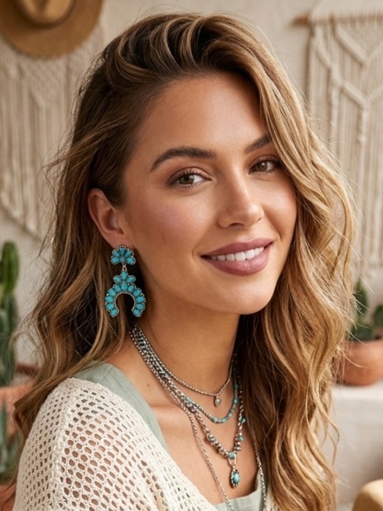 The Boutique Jewelry - Western Natural Stone Earrings